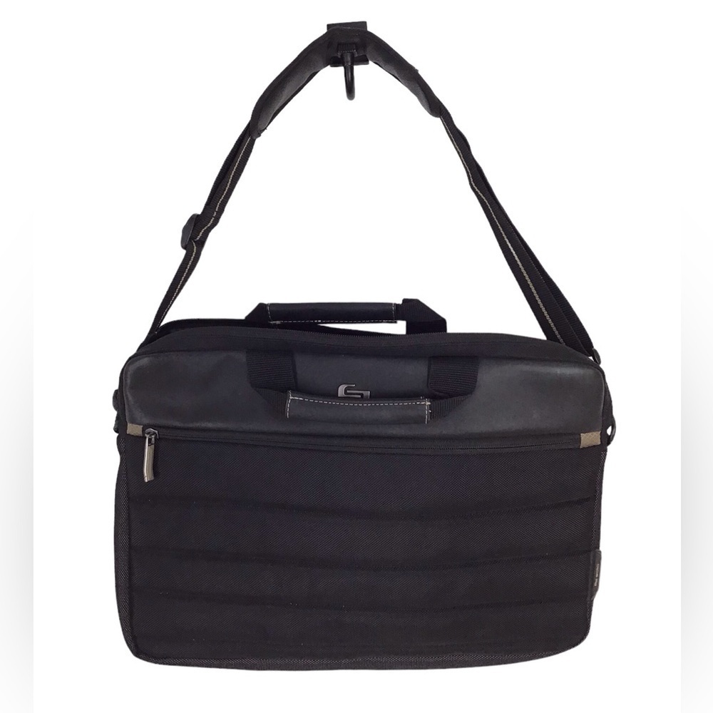 Solo Black Polyester Lap Top Bag